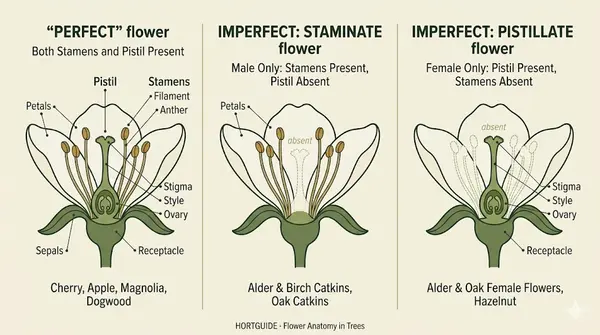 Flower Anatomy in Trees: From Pollen to Fruit